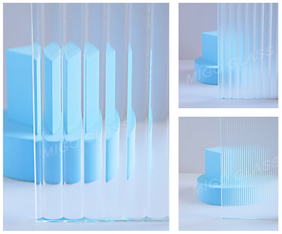 Reeded glass, fluted glass, moru glass