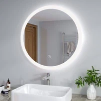 आधुनिक गोल एलईडी मिरर