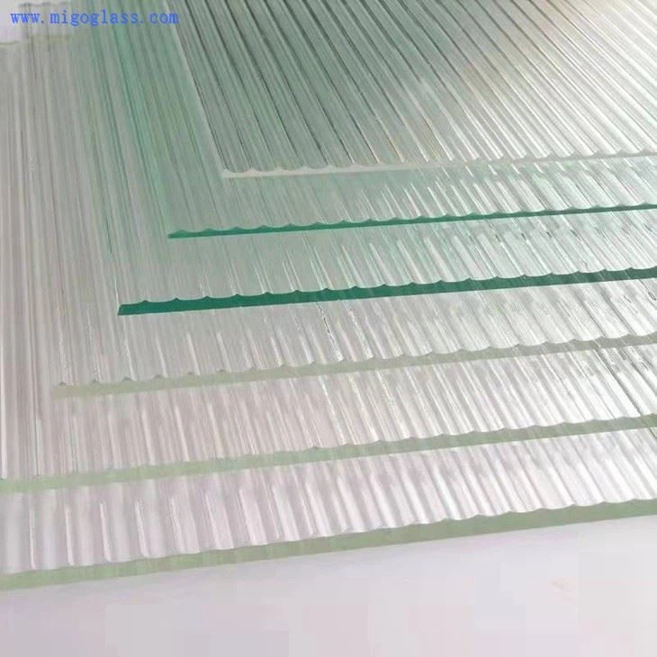 Detail of shower door glass